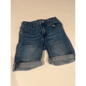 Toddler Boys Adjustable Waist Denim Shorts By Small Wonders - Size 2T Rolled Hem